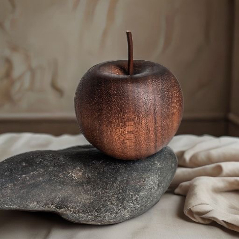 Home Fragrance Diffuser - 1 個の木製リンゴ型エッセンシャルオイルディフューザーフレグランスディフューザーは、家庭のバスルームの車の装飾に適しています