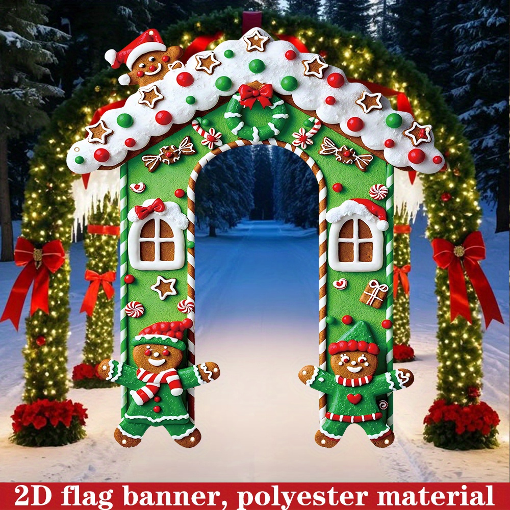 2Dフラット1ピースジンジャーブレッドハウス屋外バナー、グリ - Home Fragrance Gingerbread のレビューと価格