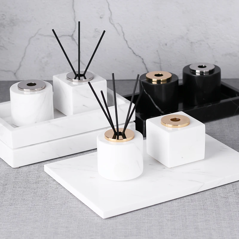 大理石アロマセラピーボトル 火を使わないフレグランスボトル  - Home Fragrance Luxury のレビューと価格