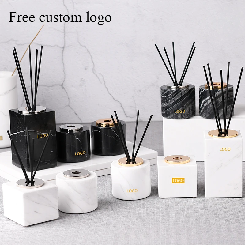 大理石アロマセラピーボトル 火を使わないフレグランスボトル  - Home Fragrance Luxury のレビューと価格