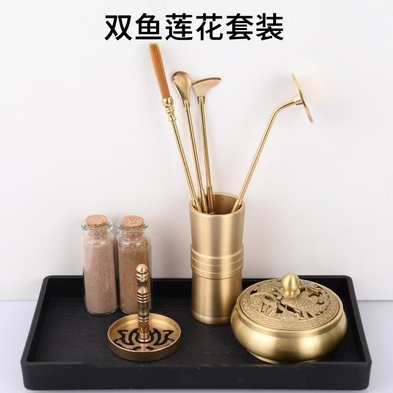 純銅製香炉セット ホームオフィス 茶室 手作り香炉ツール 伝 - Xmas Home Fragrance のレビューと価格