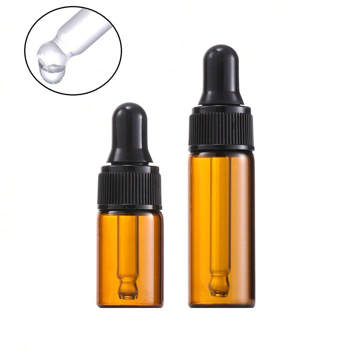 10個 ダークアンバーガラスドロッパーボトル 1ml 2ml - Fragrance Oil Set のレビューと価格