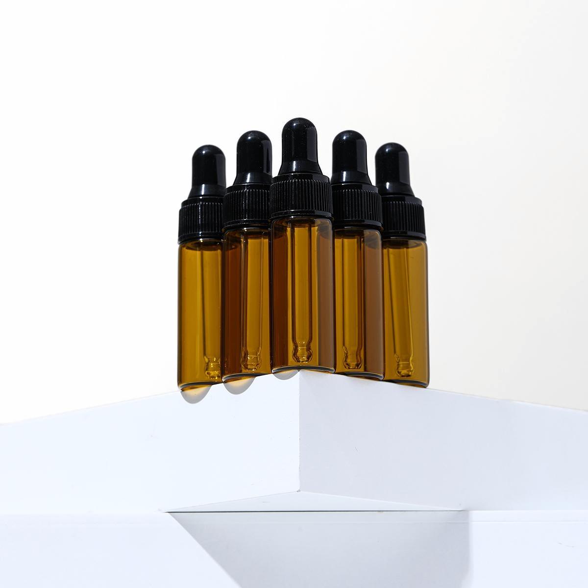 10個 ダークアンバーガラスドロッパーボトル 1ml 2ml - Fragrance Oil Set のレビューと価格