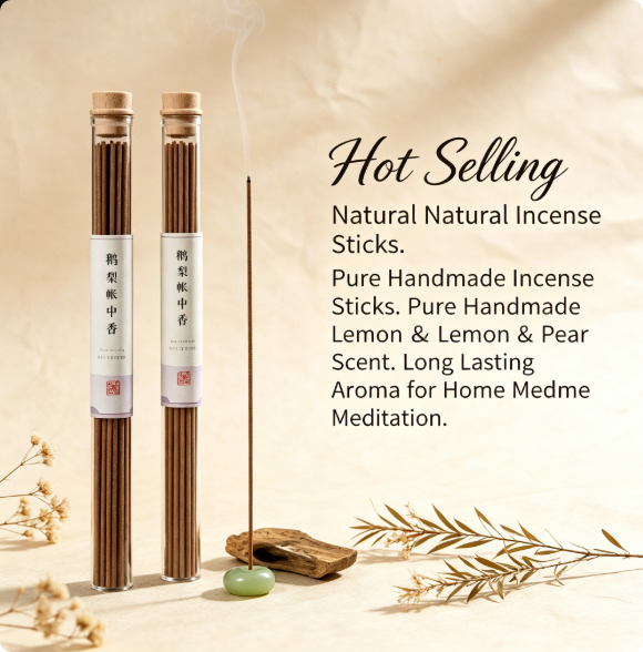 天然香のお香セット、人気のレモンと洋梨の香り、純粋な香りで家 - Home Fragrance Trends のレビューと価格