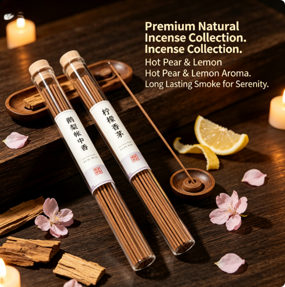 天然香のお香セット、人気のレモンと洋梨の香り、純粋な香りで家 - Home Fragrance Trends のレビューと価格