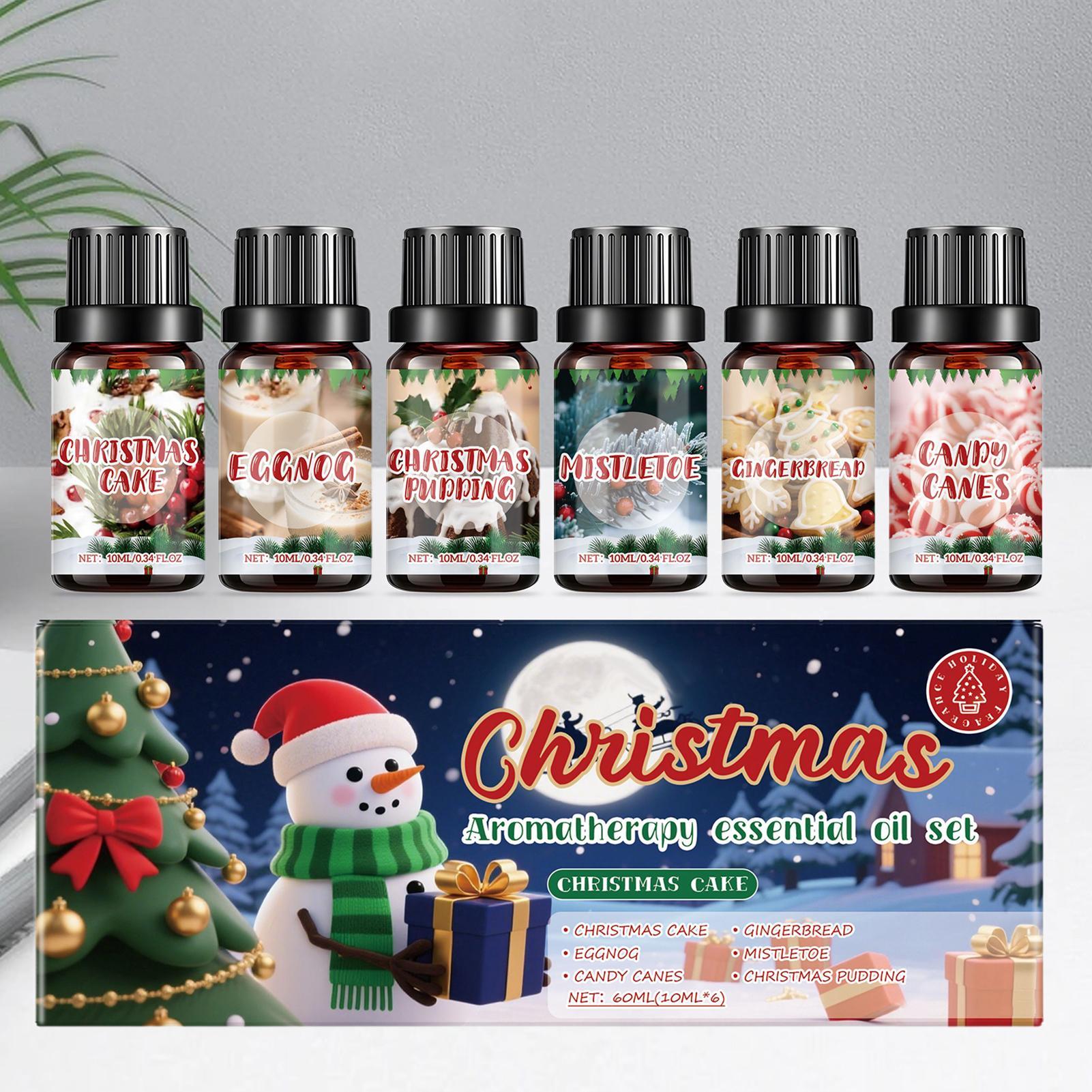 6個のクリスマスフレグランスオイルセット、アロマセラピーディ - Xmas Home Fragrance のレビューと価格